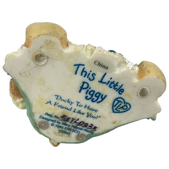 3 Enesco This Little Piggy Figurines Ducky Friend Had None Home Sw Eeet Lot TLP - Picture 6 of 13